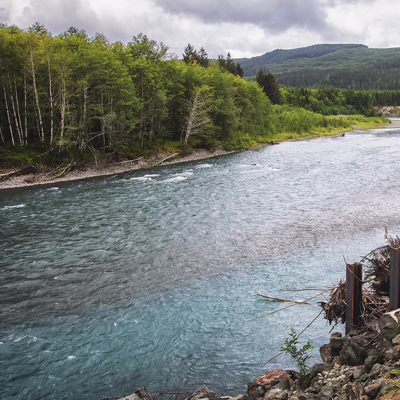 The Hoh River on the Olympic Peninsula of Washington State