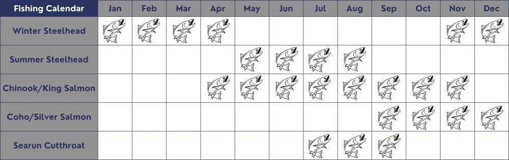 Fishing Seasons And Calendar Fishing Seasons And Calendar